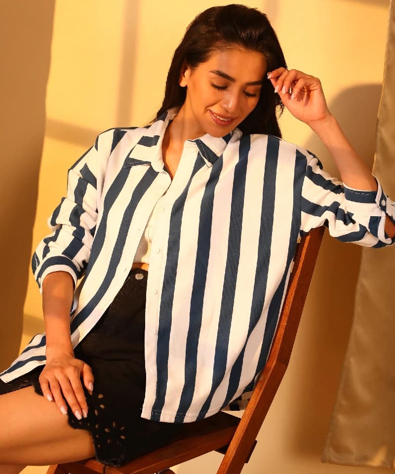 Women's Multicolor Casual Striped Regular Fit Shirt
