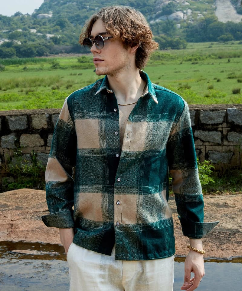Men's Multicolor Casual Checked Shirt