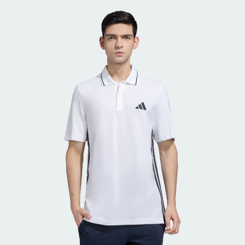 Men's White Casual Half Sleeves Polo Tshirt
