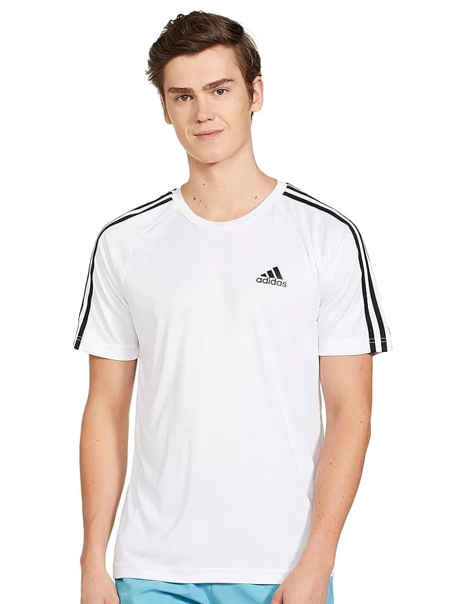 Men's White Casual Regular Fit Tshirt