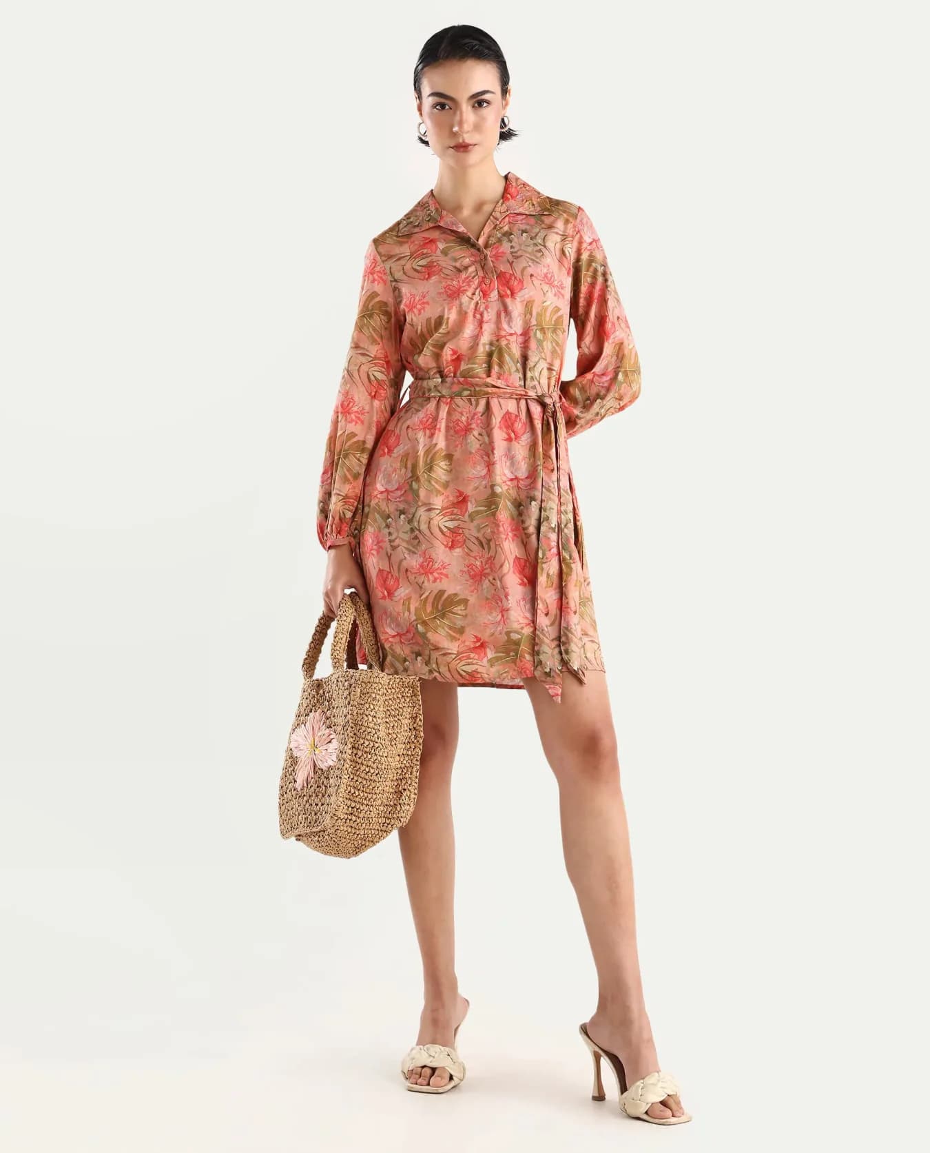 Women's Multicolor Casual Printed Regular Fit Dress