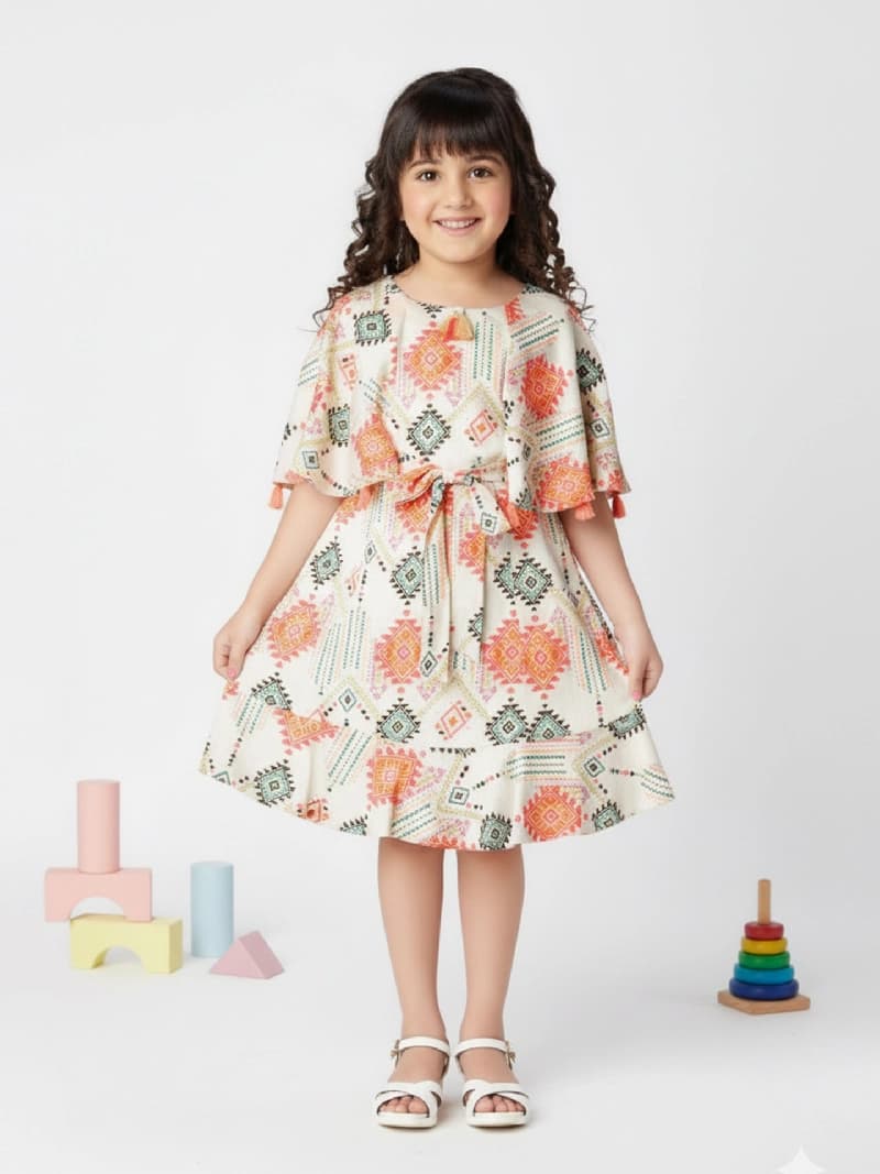 Girls Multicolor Casual Dress
