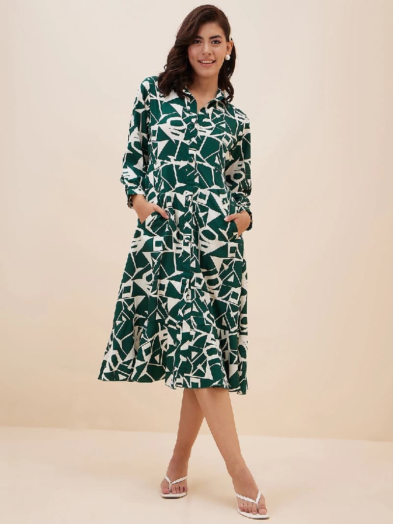 Women's Green Casual Dress