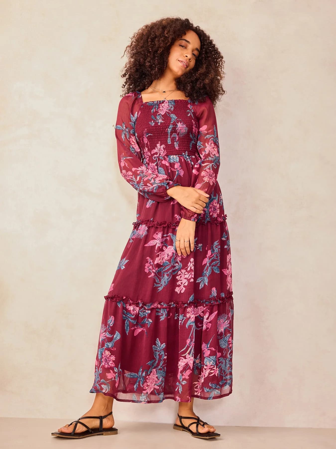 Women's Red Casual Regular Fit Dress