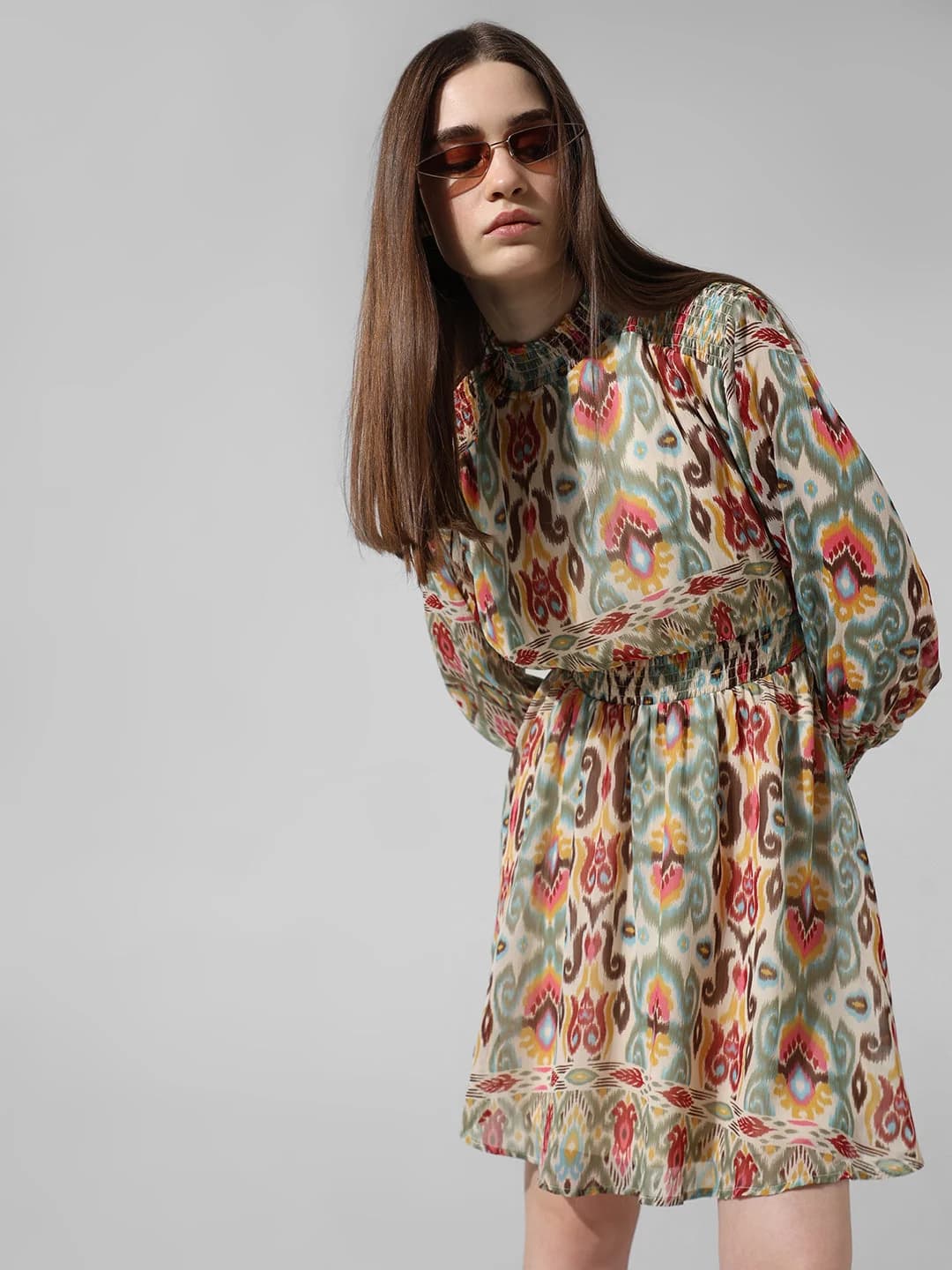 Women's Multicolor Casual Printed Dress