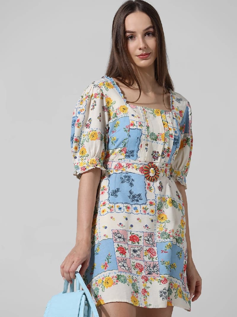 Women's Multicolor Casual Printed Dress