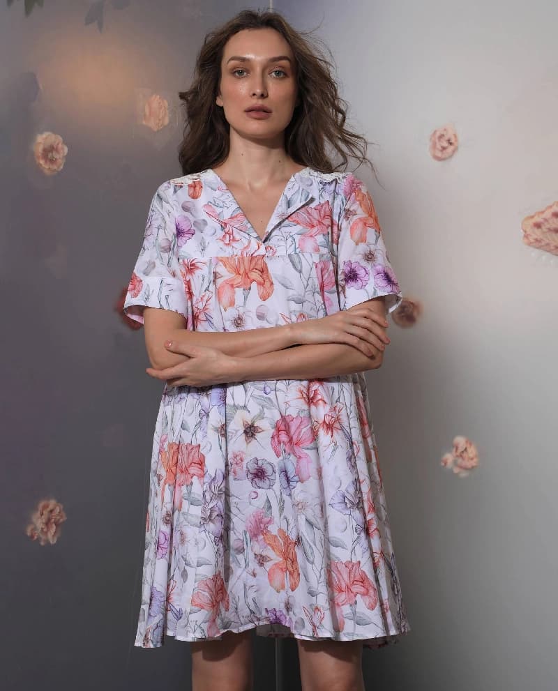 Women's Multicolor Casual Printed Regular Fit Dress