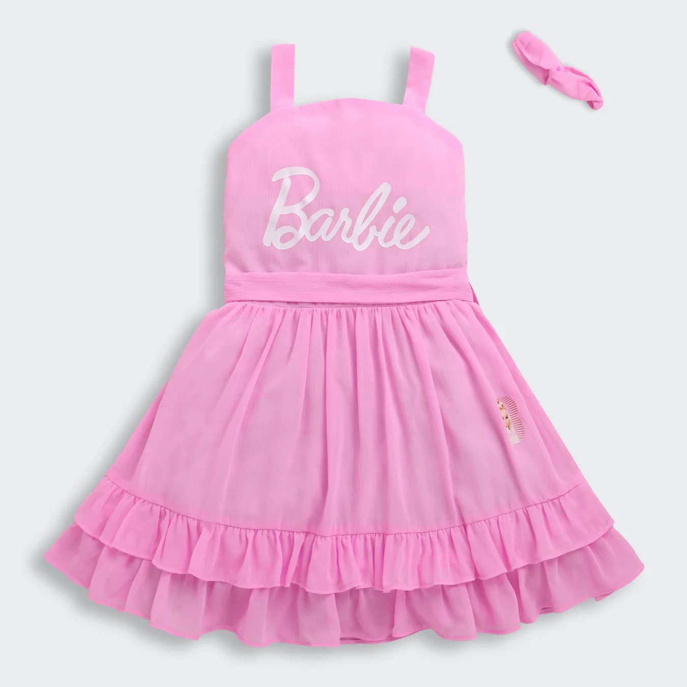 Girls Pink Party Sleeveless Above Knee Dress