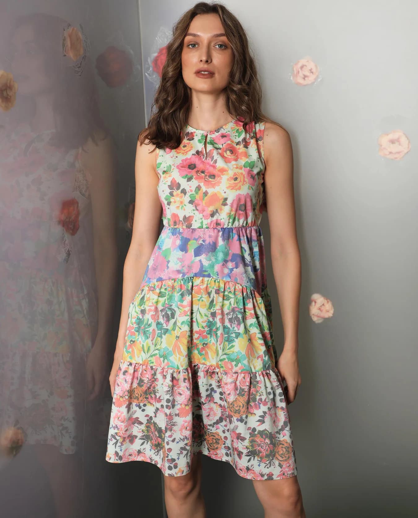 Women's Multicolor Casual Printed Regular Fit Dress