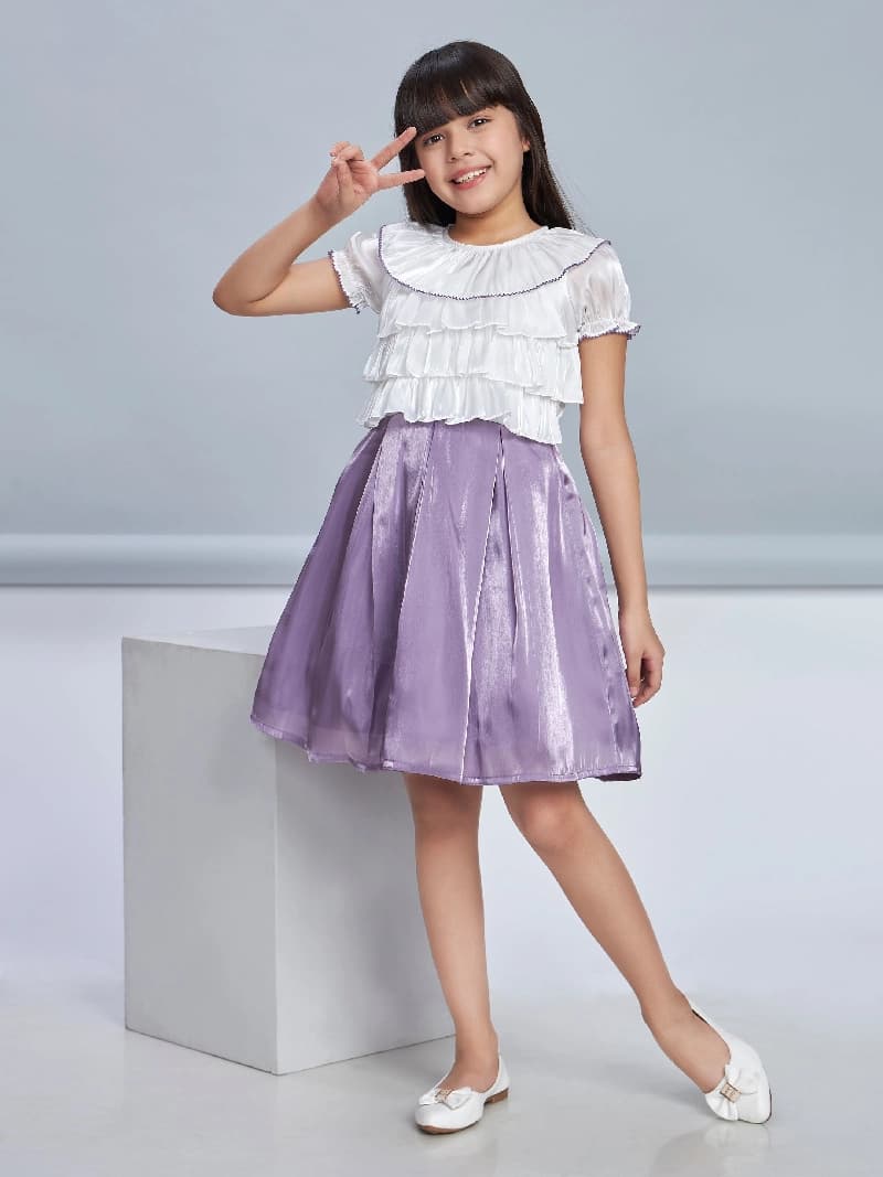 Girls Knee Length Casual Dress