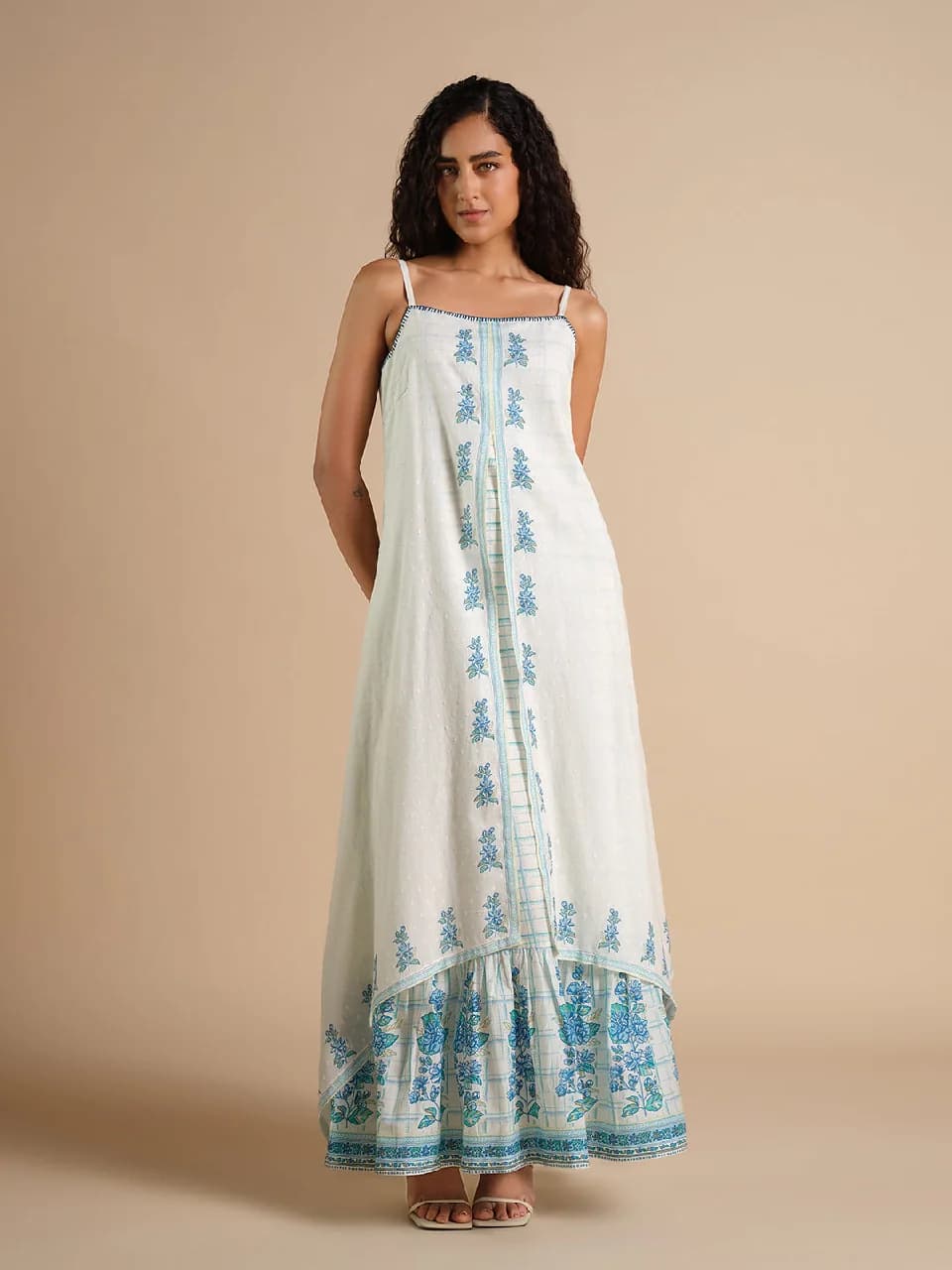 Women's White Casual Regular Fit Dress