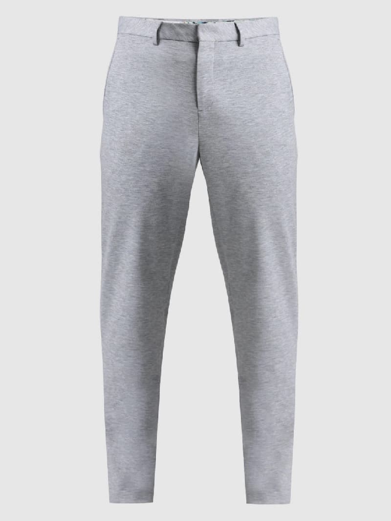 Men's Grey Casual Solid Slim Fit Trouser