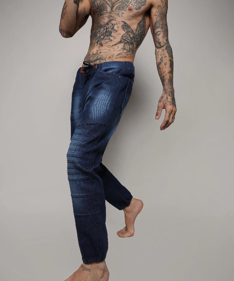 Men's Blue Casual Solid Jeans