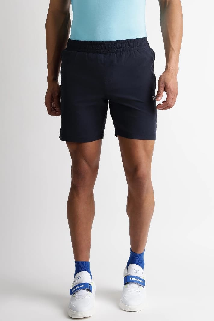 Men's Blue Casual Solid Regular Fit Short