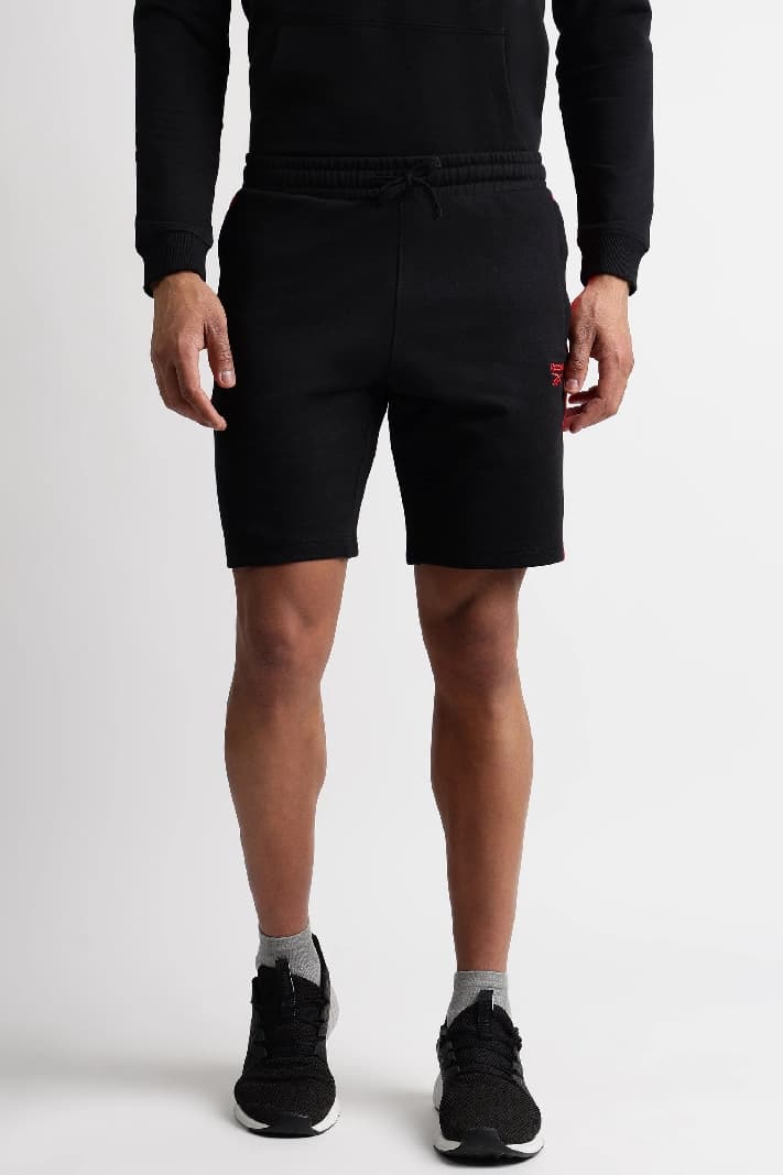 Men's Black Casual Colorblocked Regular Fit Short