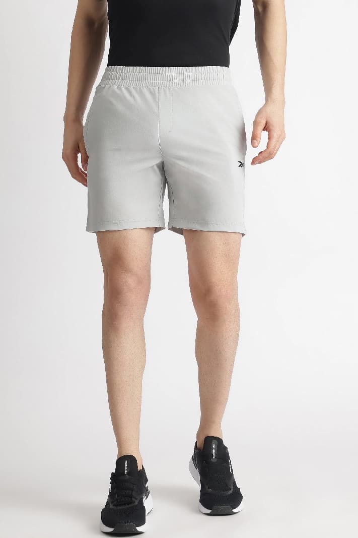 Men's Off White Casual Solid Regular Fit Short