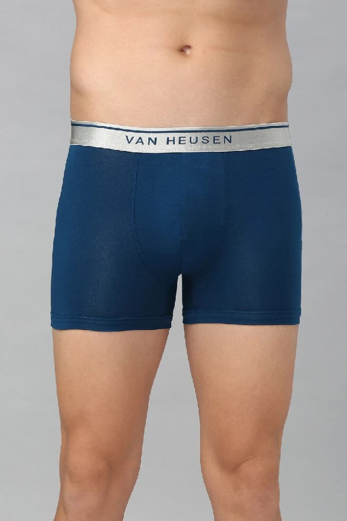 Men's Blue Solid Anti Bacterial Colour Fresh Trunk - Pack of 1