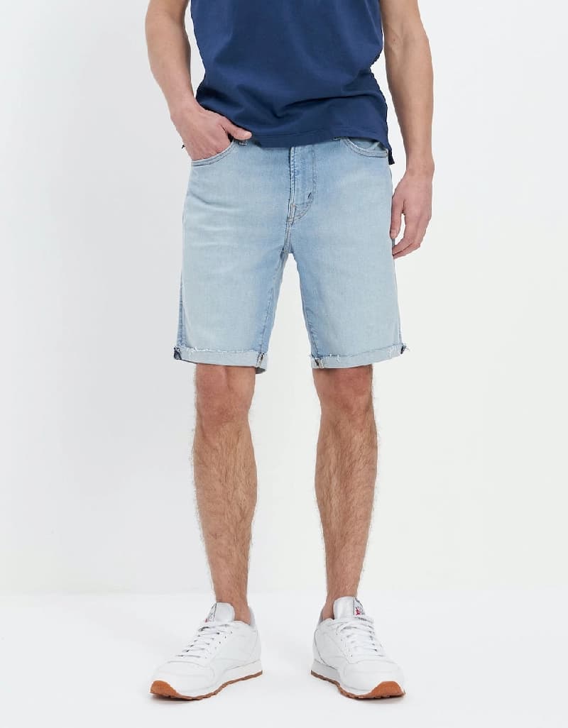 Men's Blue Casual Solid Regular Fit Short