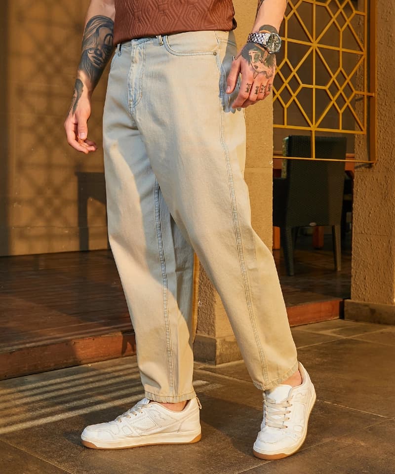 Men's Blue Casual Solid Jeans