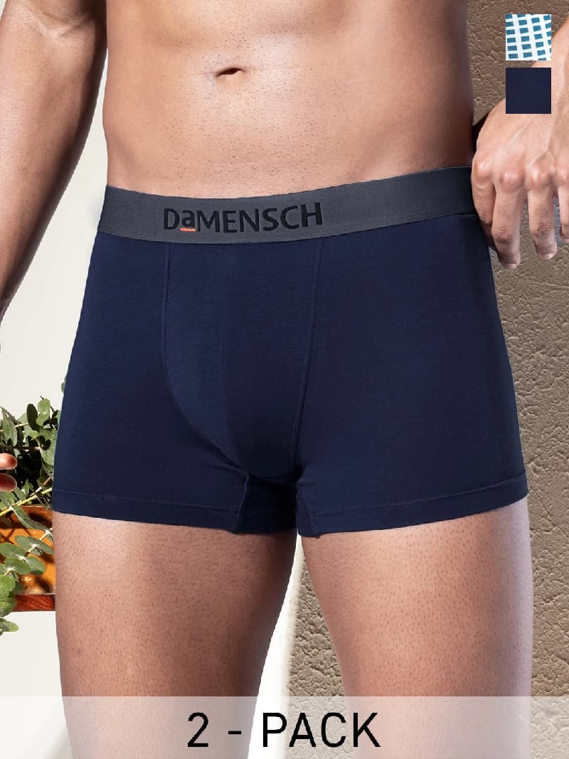 Men's Multicolor Casual Solid Trunk - Pack of 2