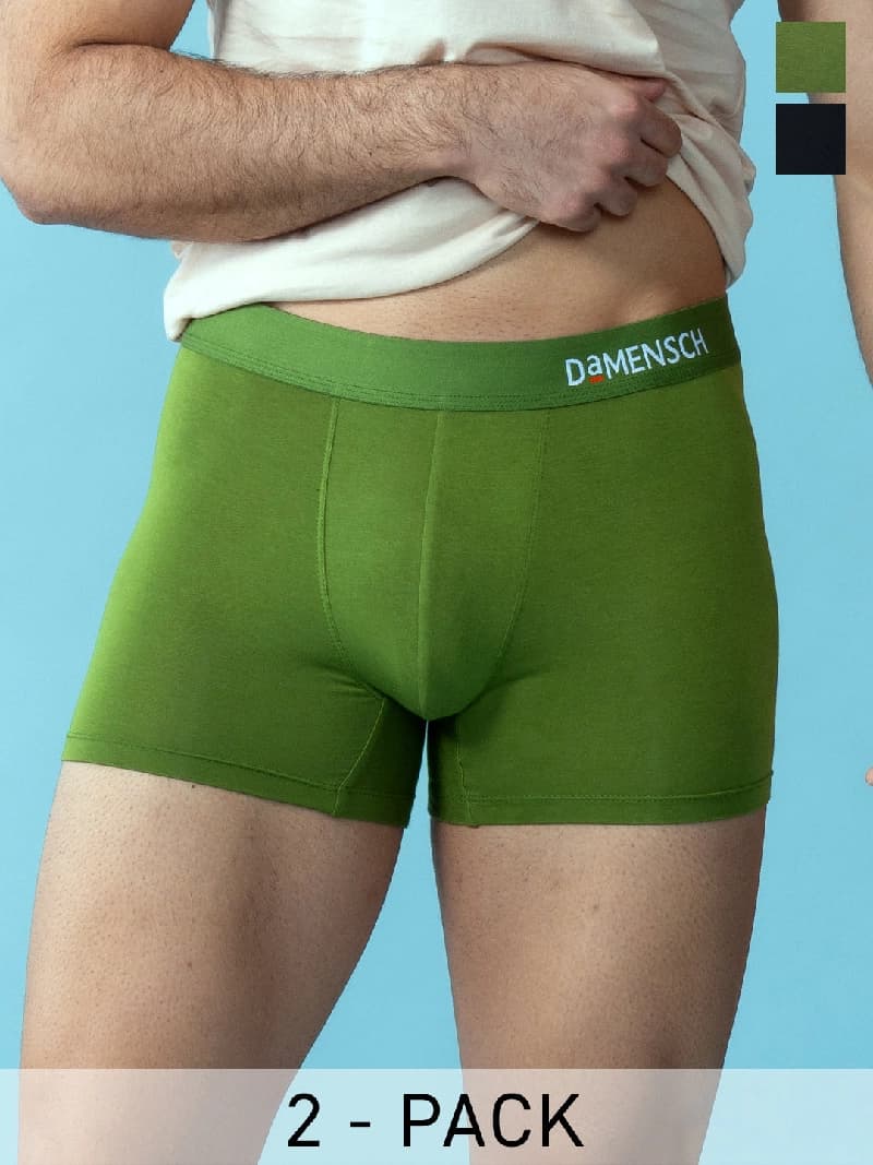 Men's Multicolor Casual Solid Trunk - Pack of 2