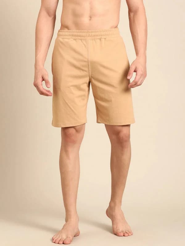Men's Beige Casual Regular Fit Short