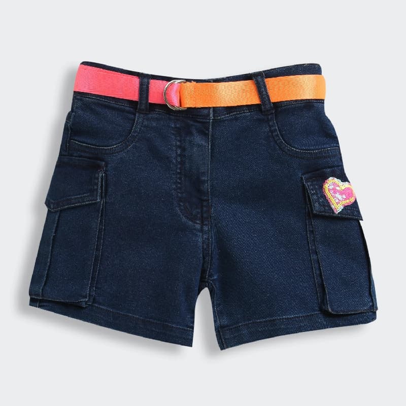 Girls Blue Casual Shorts