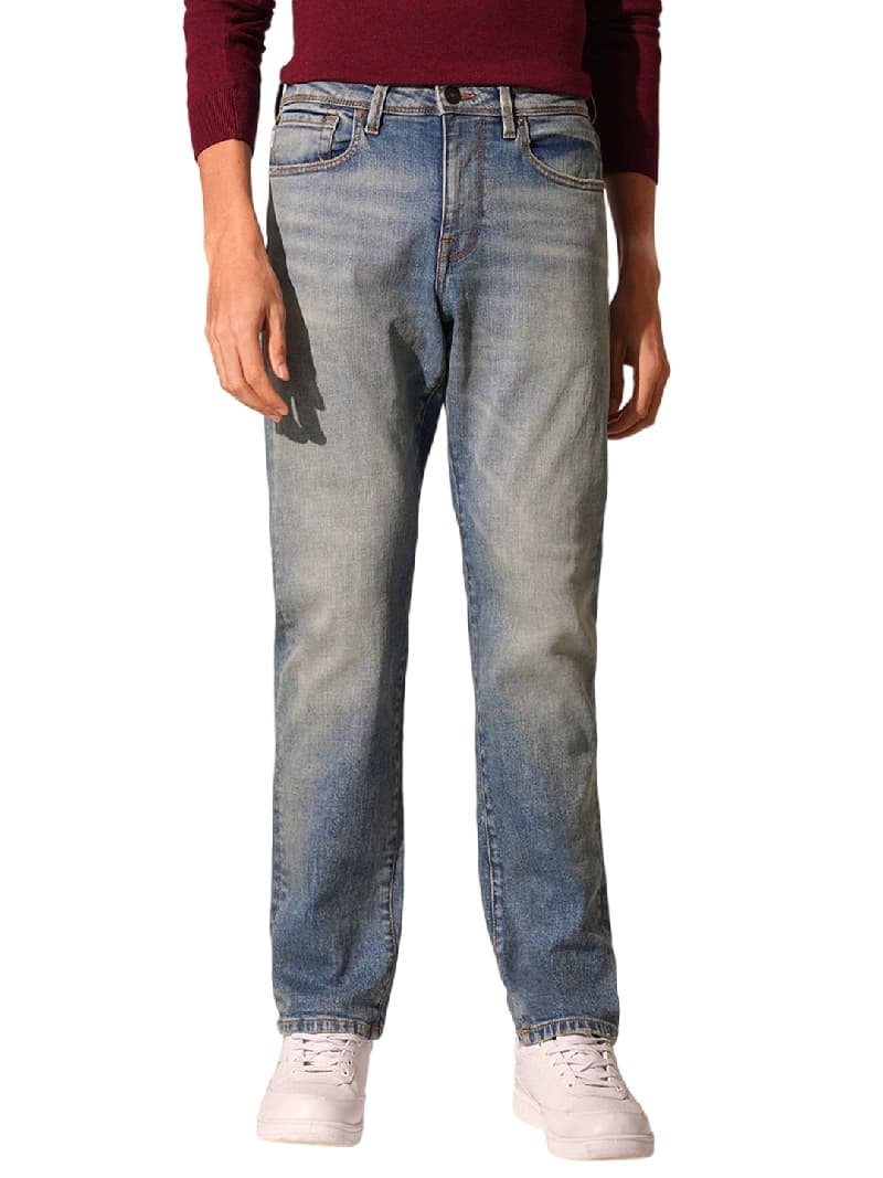Men's Blue Casual Solid Slim Fit Jeans