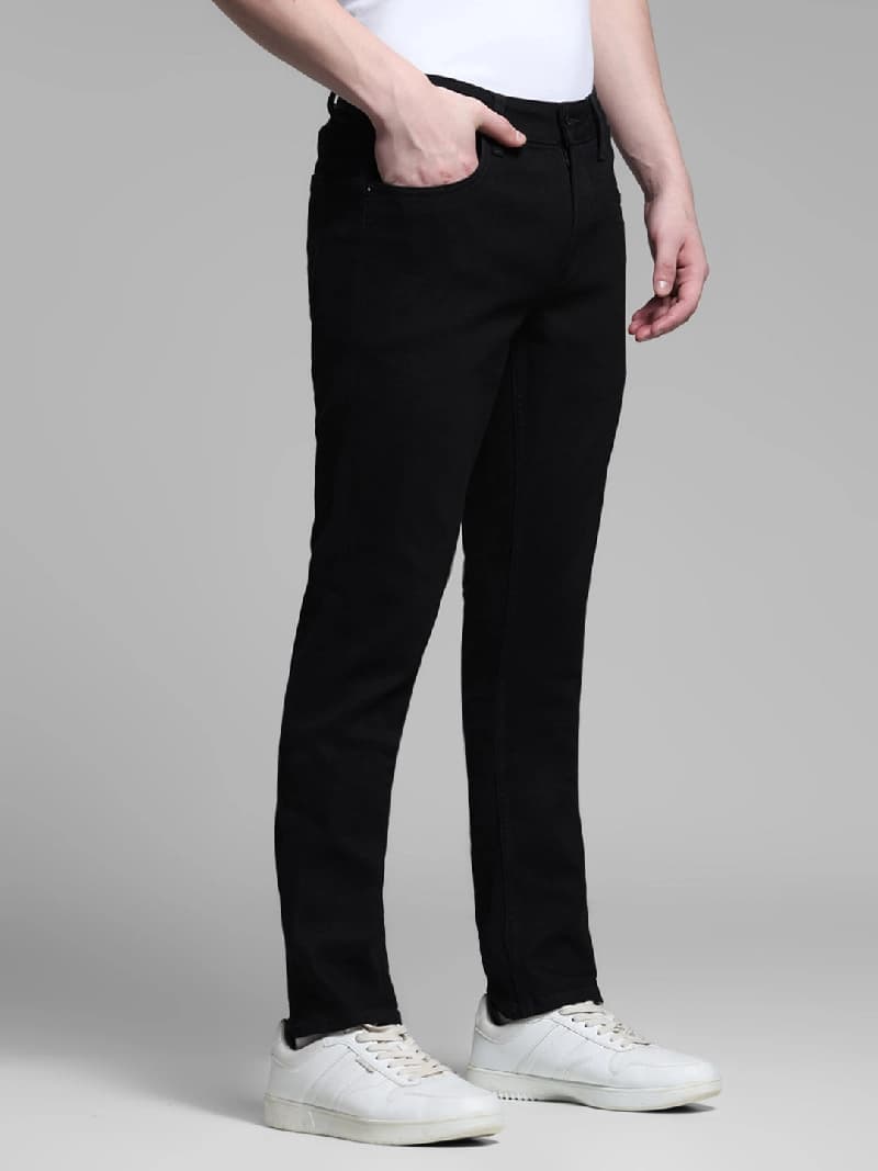 Men's Black Casual Slim Fit Jeans