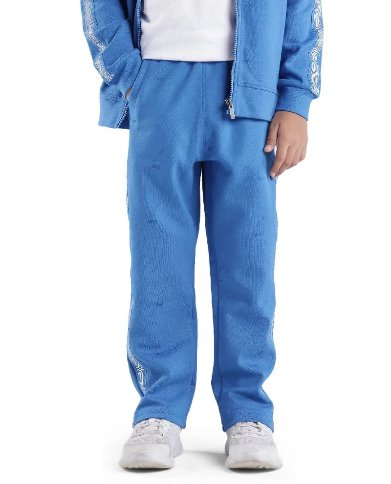 Boys Blue Casual Regular Fit Solid Track Pant