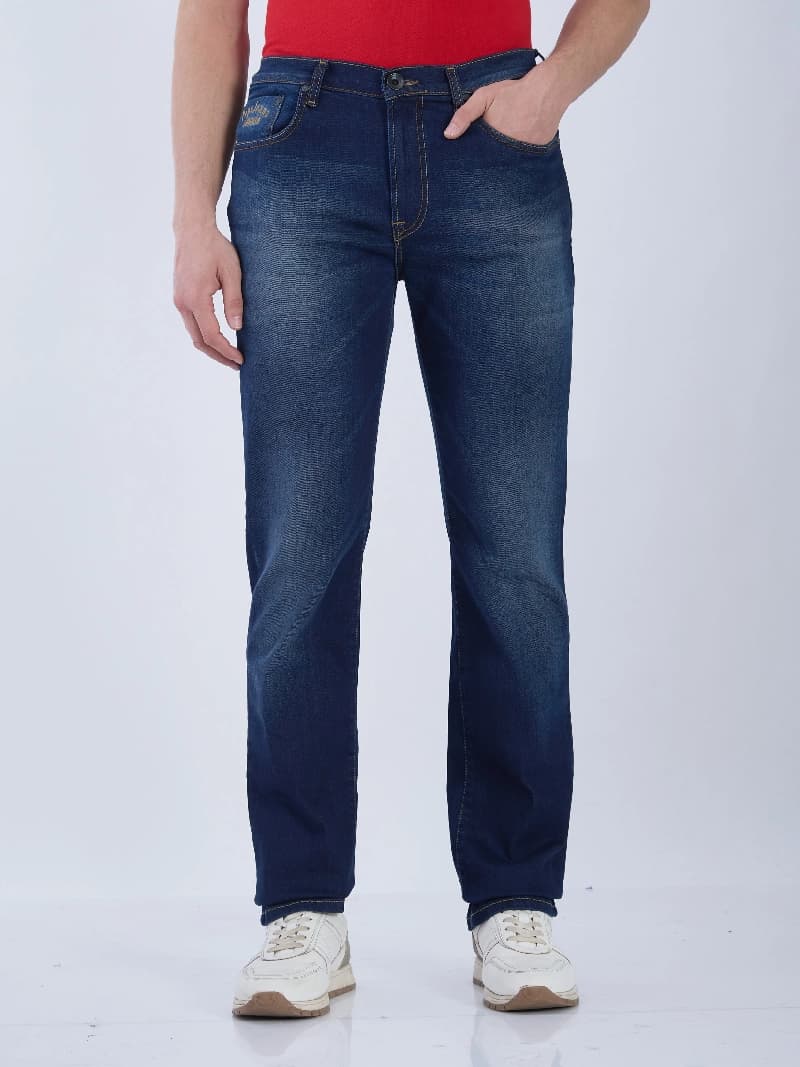 Men's Blue Casual Straight Fit Jeans