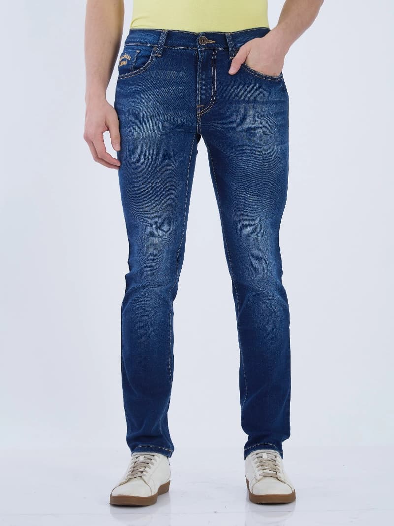 Men's Blue Casual Slim Fit Jeans