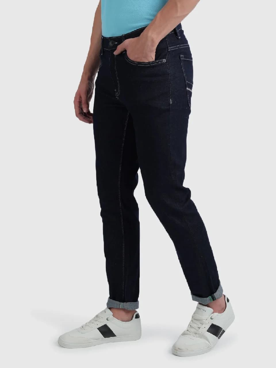 Men's Blue Casual Tapered Fit Jeans