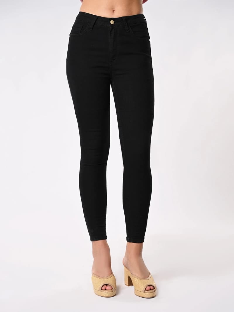 Women's Black Casual Slim Fit Jeans