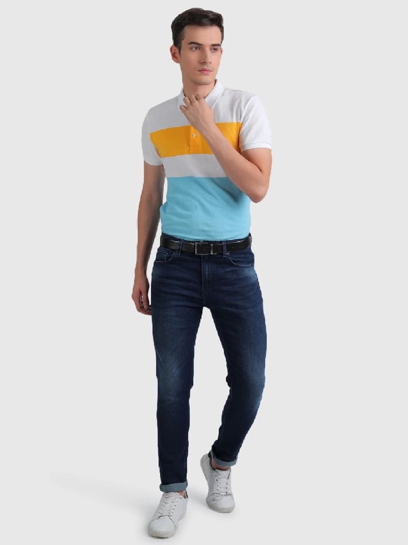 Men's Blue Casual Skinny Fit Jeans