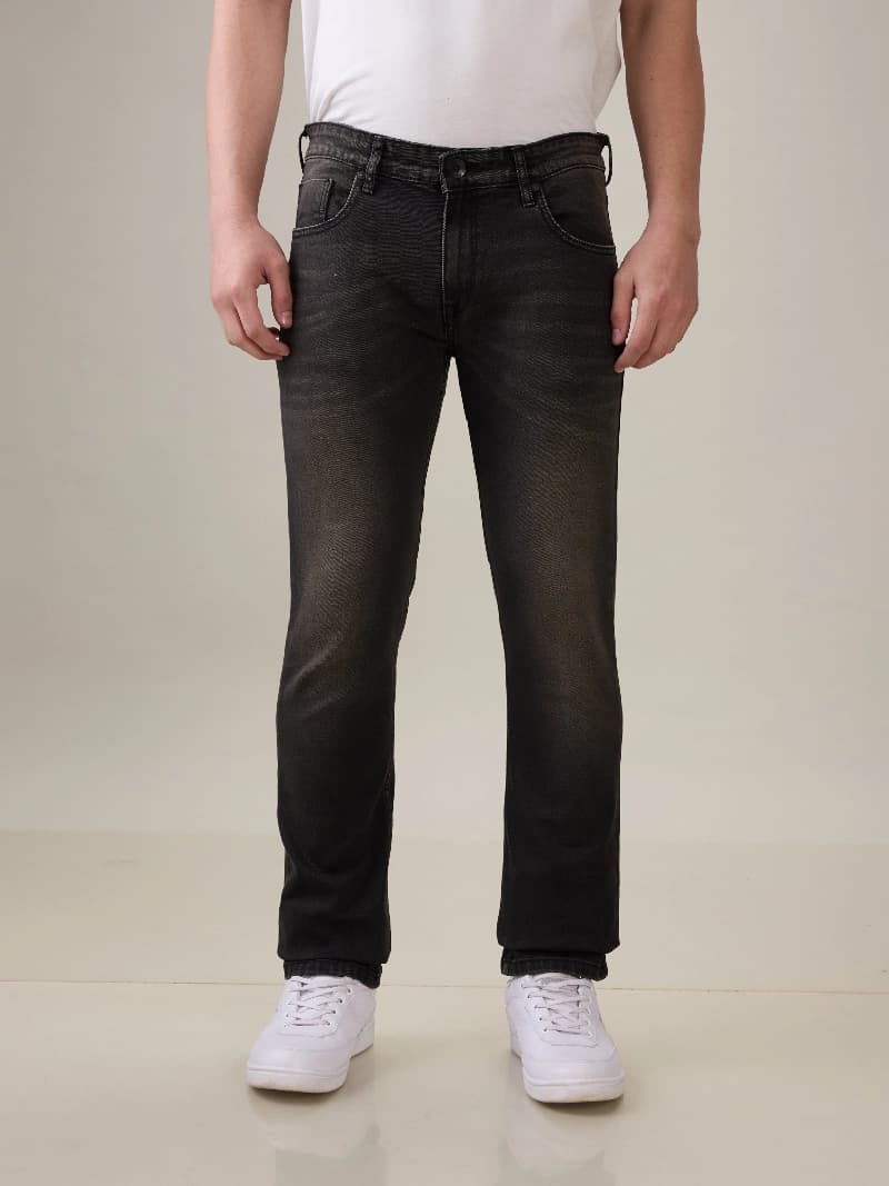Men's Black Casual Slim Fit Jeans