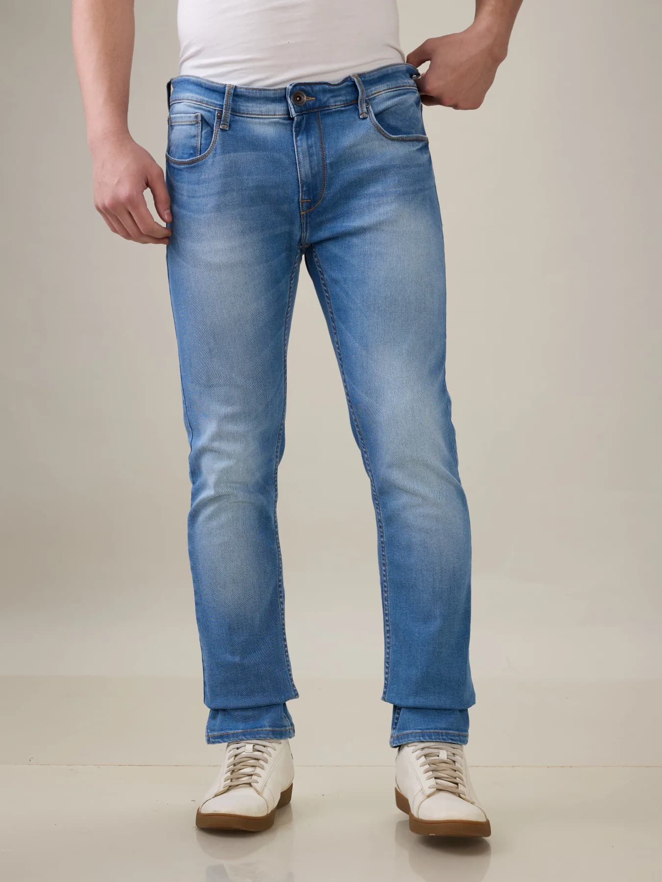 Men's Black Casual Slim Fit Jeans
