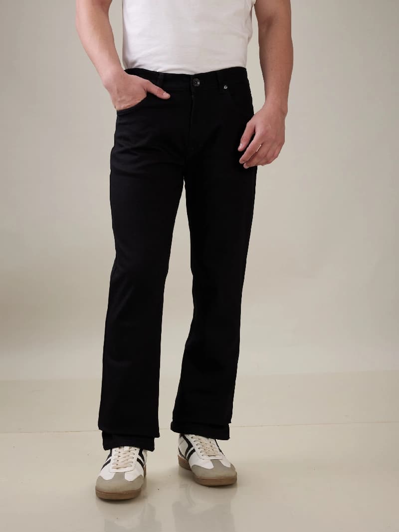 Men's Black Casual Slim Fit Jeans