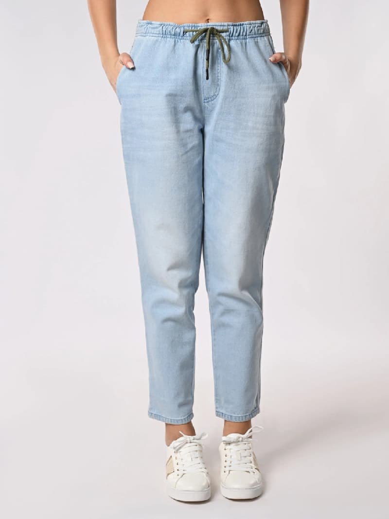 Women's Blue Casual Tapered Fit Jeans