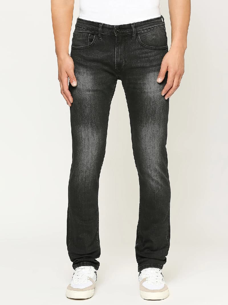 Men's Black Casual Skinny Fit Jeans
