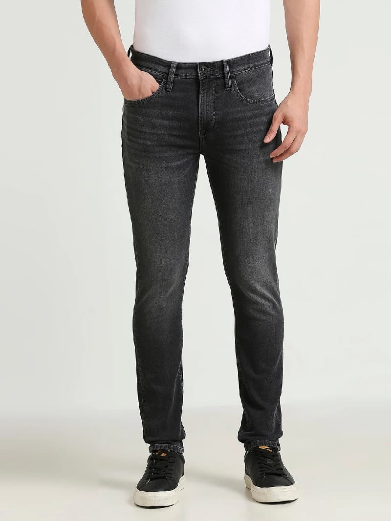 Men's Grey Casual Skinny Fit Jeans
