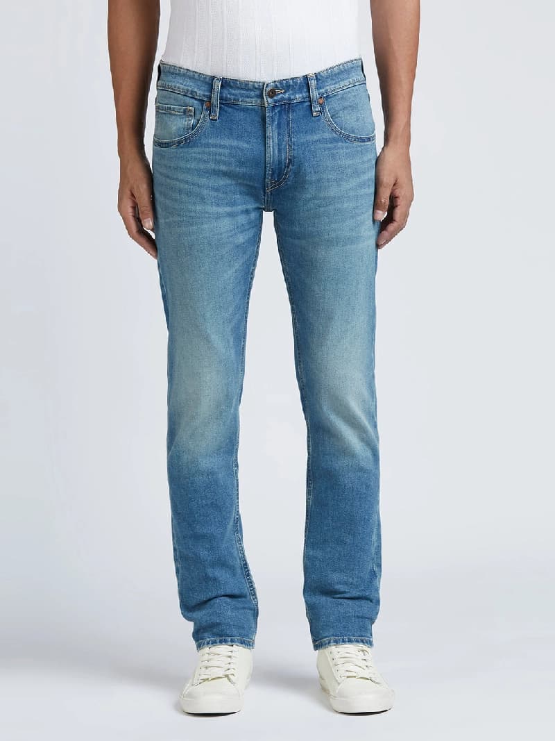 Men's Blue Casual Straight Fit Jeans
