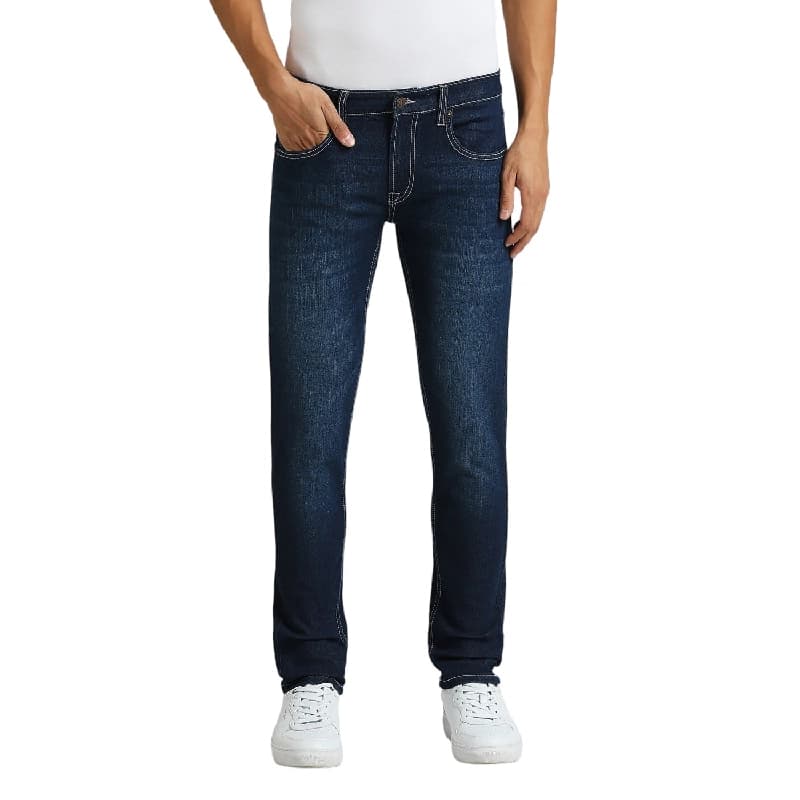 Men's Blue Casual Slim Fit Jeans