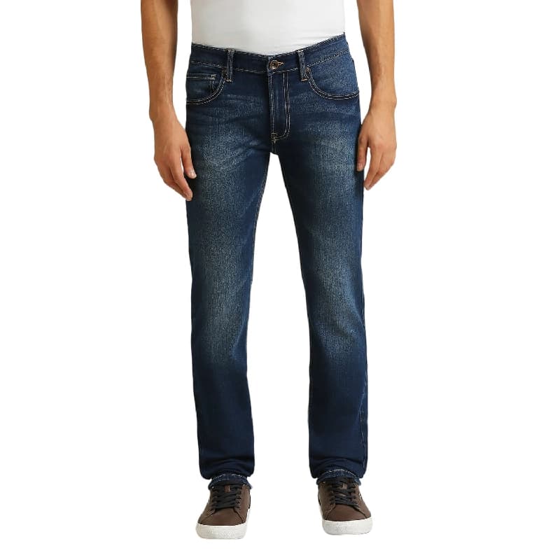 Men's Blue Casual Slim Fit Jeans