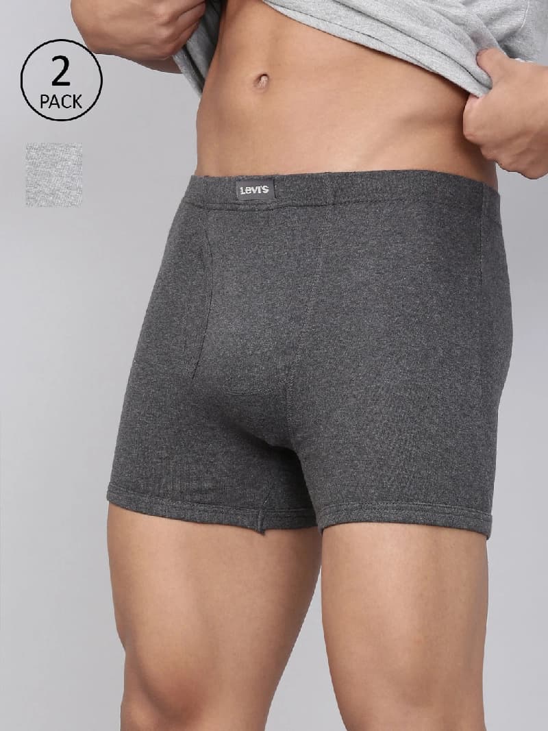 Men's Multicolor Cotton Boxer Trunk - Pack of 2