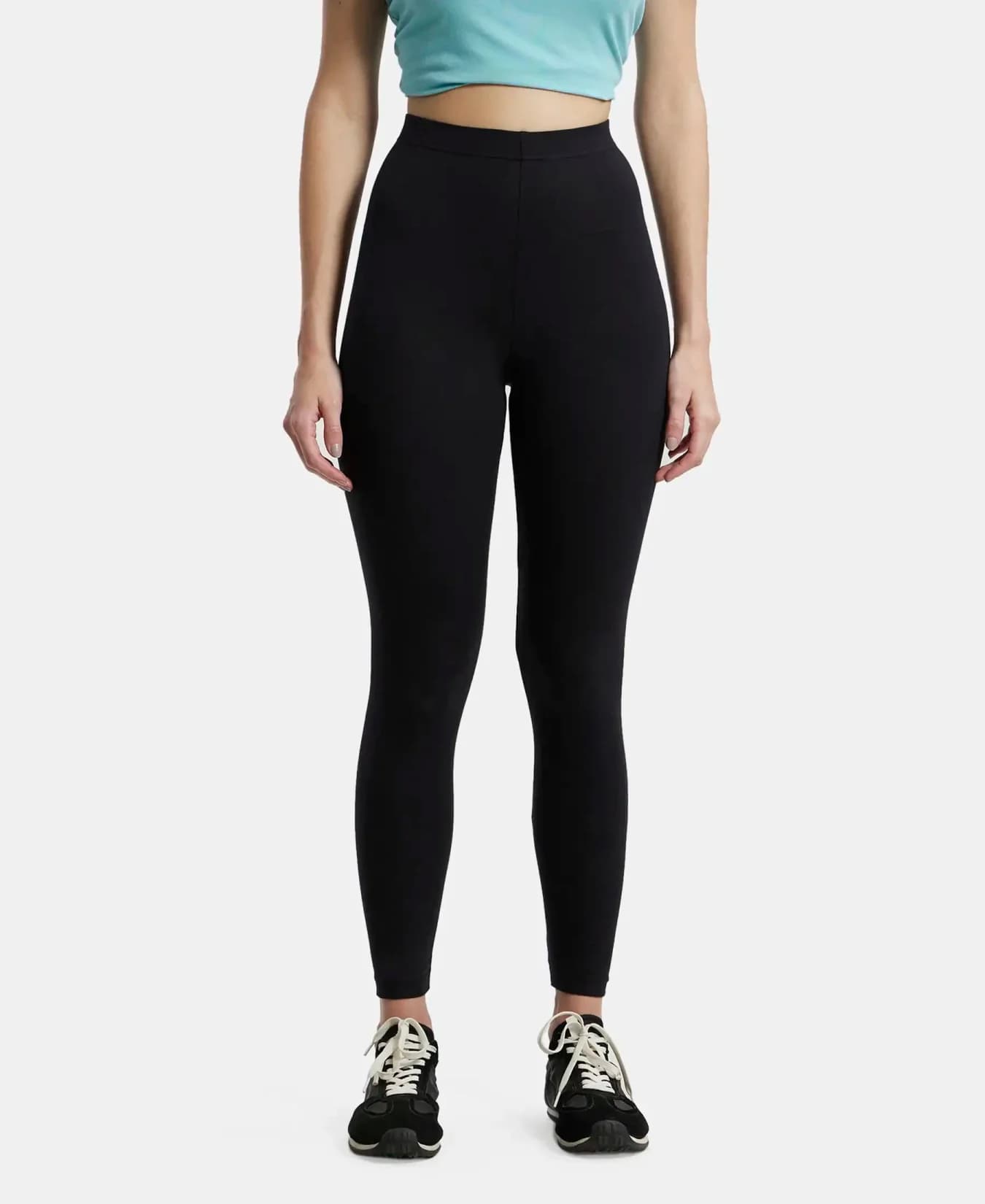 Women's Black Casual Solid Slim Fit Legging