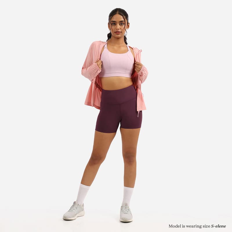 Women's Purple Sports Solid Short