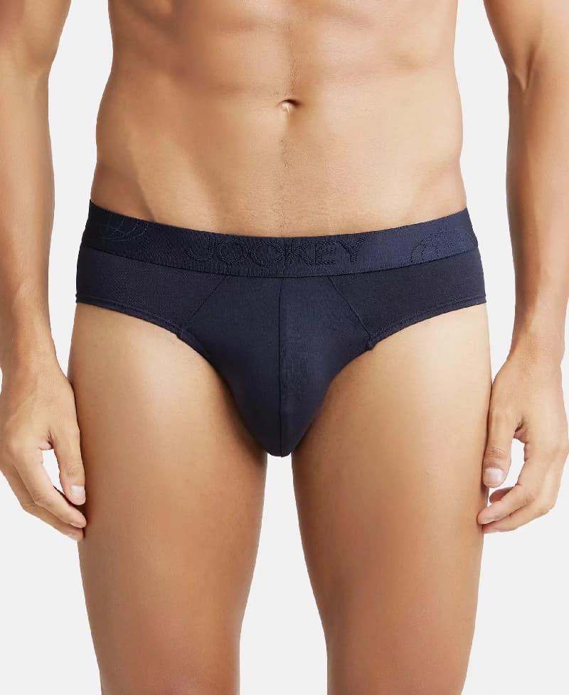 Men's Navy Modal Cotton Stretch Brief