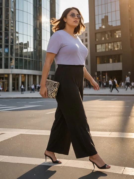 Women's Black Sports Solid Trouser