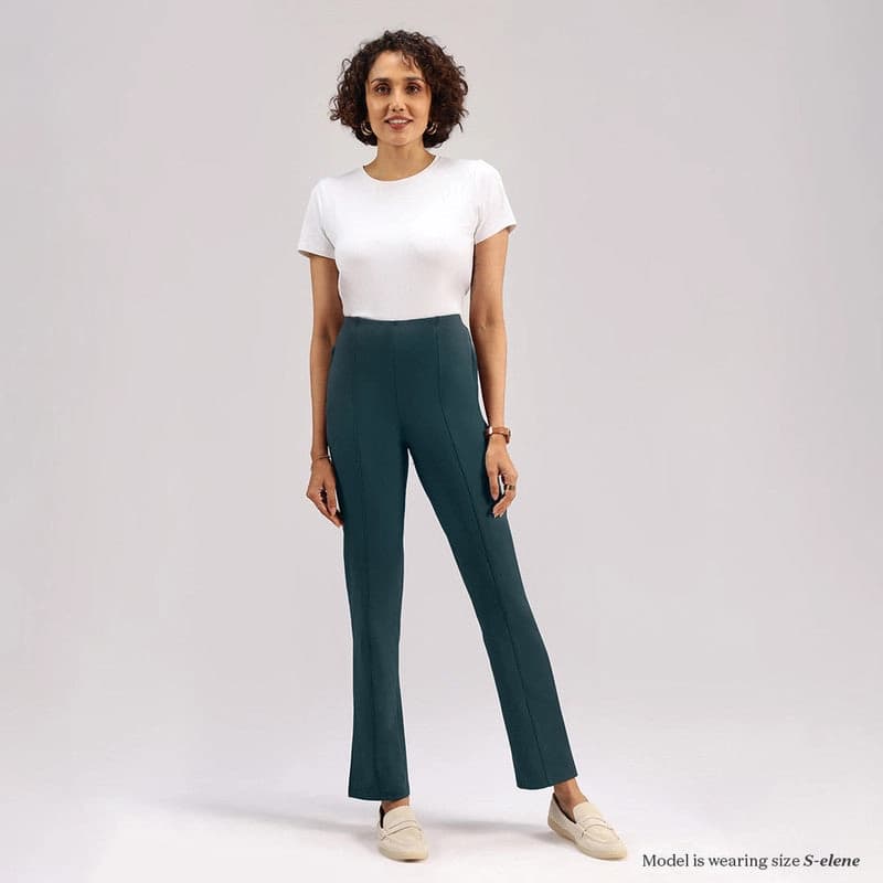 Women's Green Sports Solid Trouser